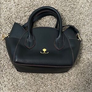 Elegant Black Cat-Ear Mini Bag